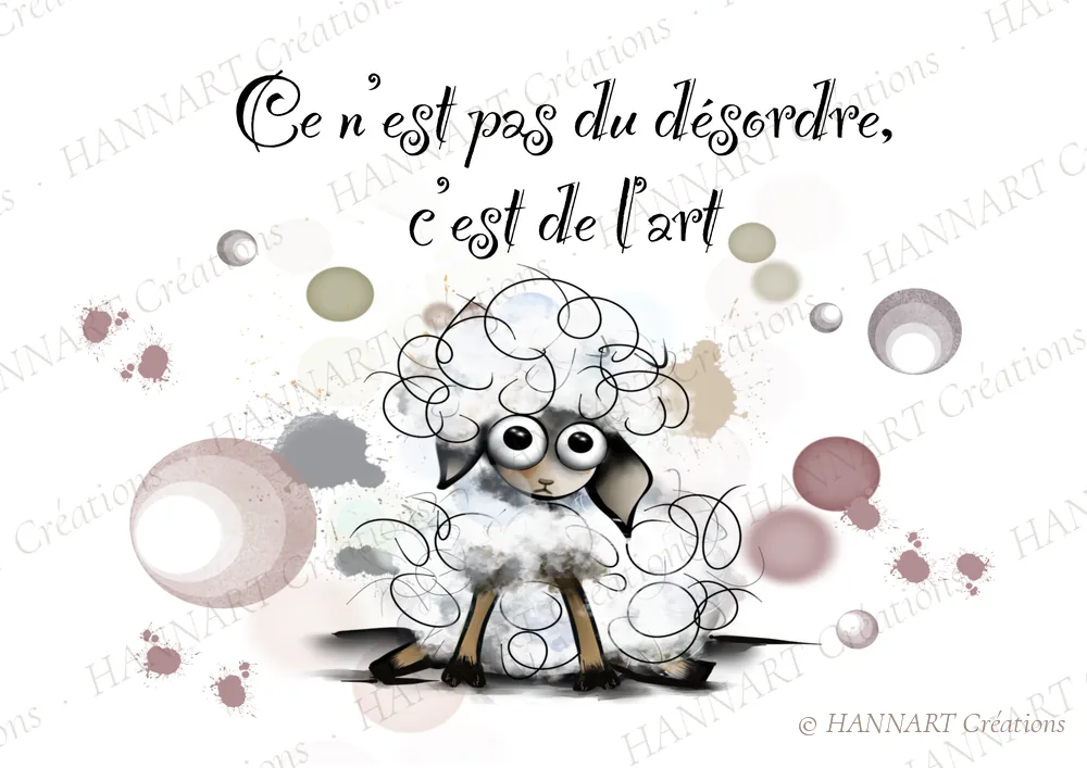 Ce n'est pas du désordre – illustration HANNART Créations
