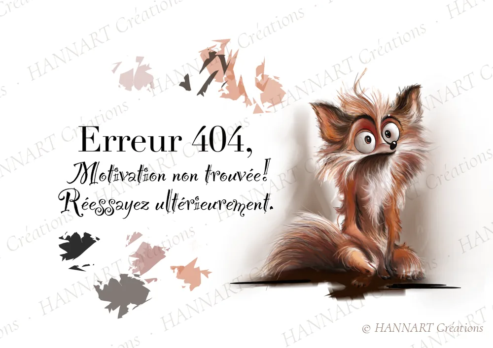 Erreur 404 – illustration HANNART Créations