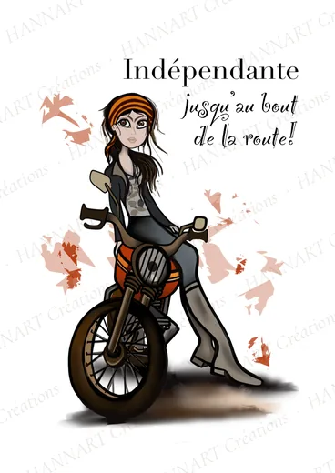 Indépendante jusqu'au bout de la route – illustration HANNART