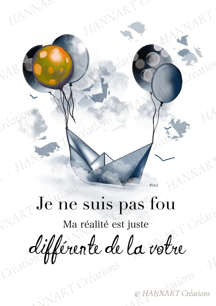 Je ne suis pas fou – illustration HANNART Créations