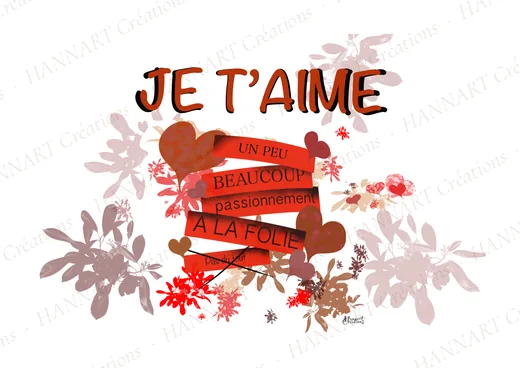 Je t'aime – illustration HANNART