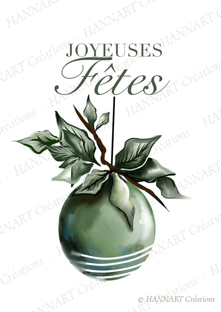 Joyeuses Fêtes – illustration HANNART Créations