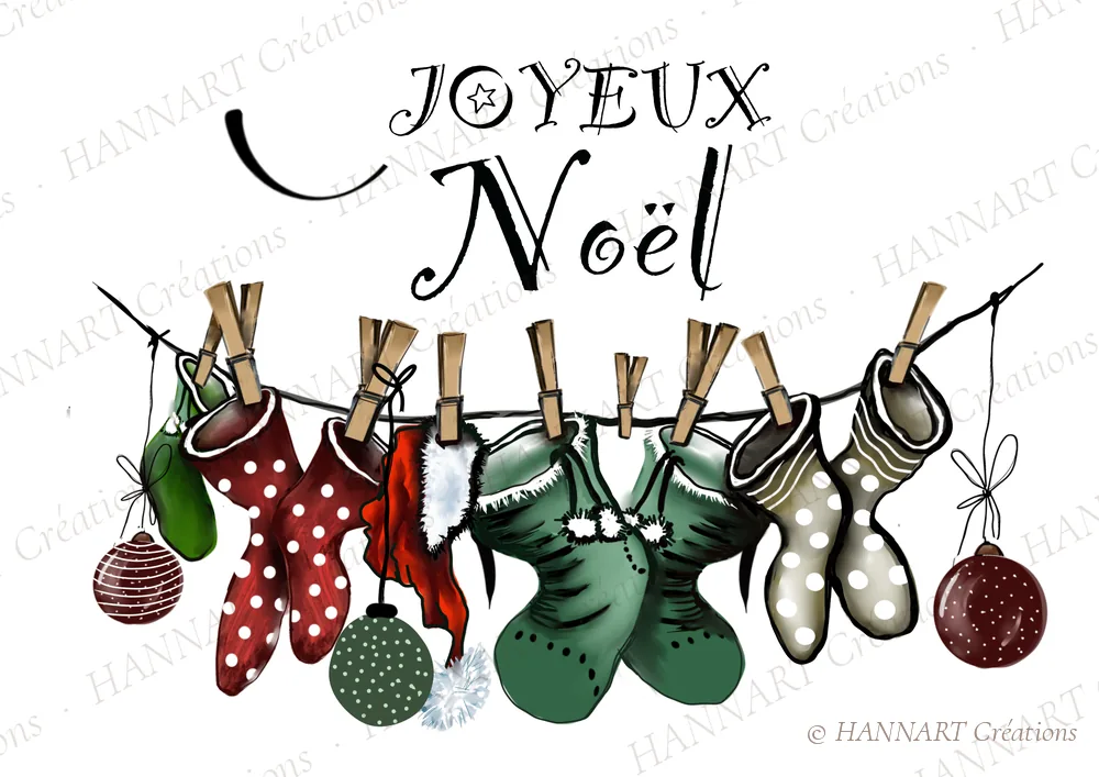 Joyeux Noël – illustration HANNART Créations