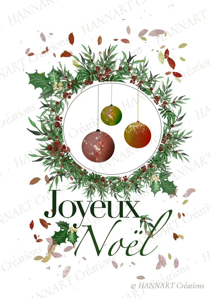 Joyeux Noël – illustration HANNART Créations