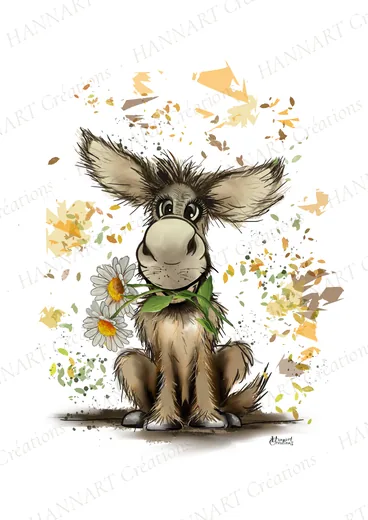 l'âne – illustration HANNART