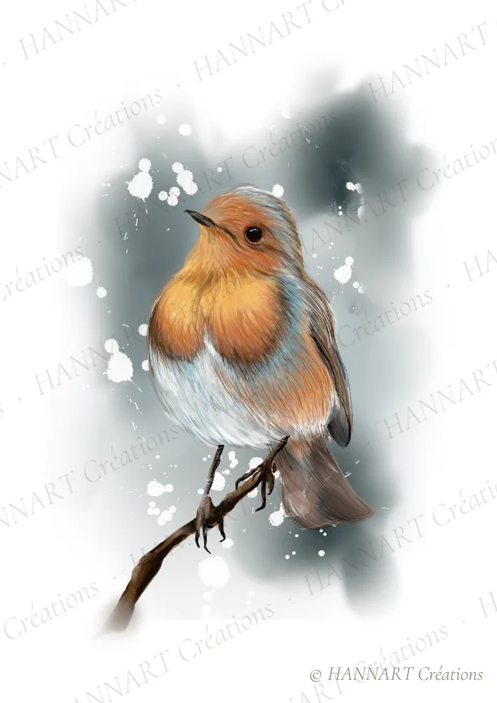 L'oiseau – illustration HANNART Créations
