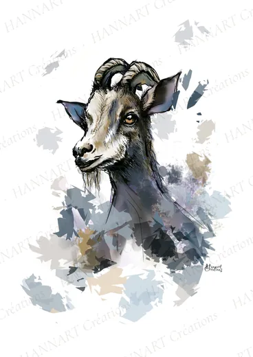 La chèvre – illustration HANNART