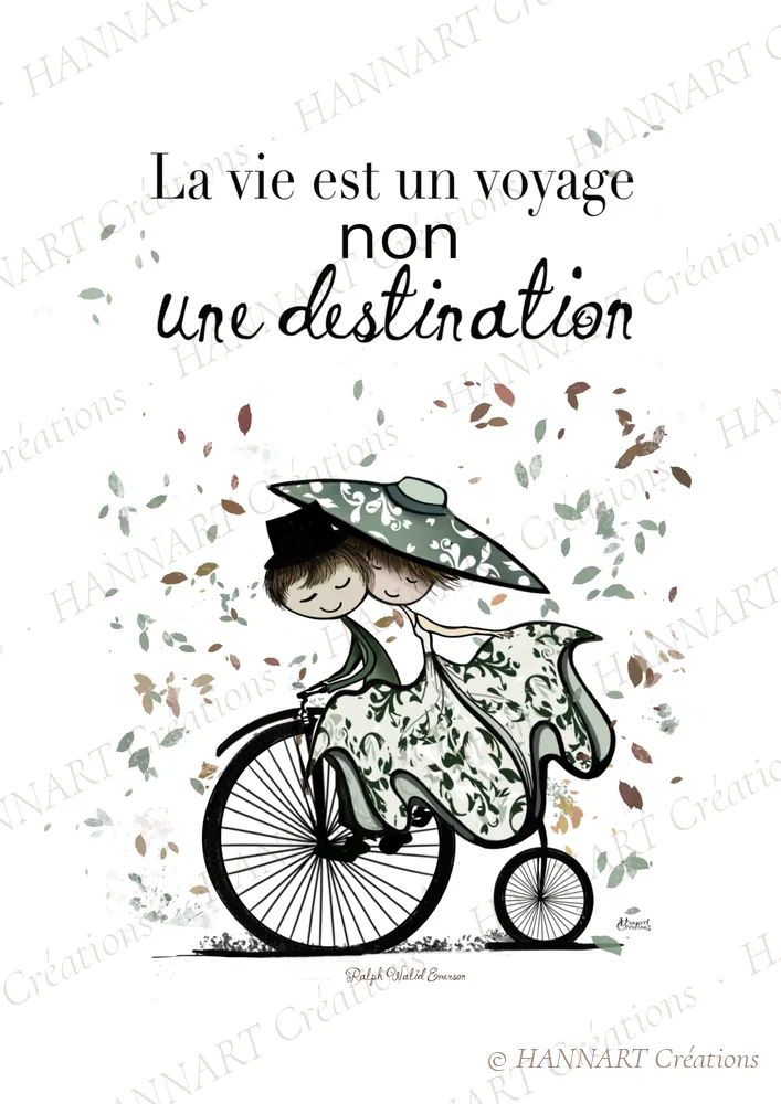 La vie est un voyage – illustration HANNART Créations