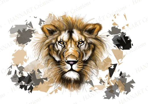 Le lion – illustration HANNART