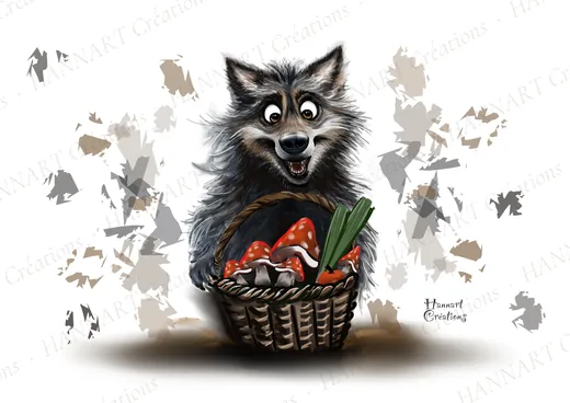 Le loup – illustration HANNART