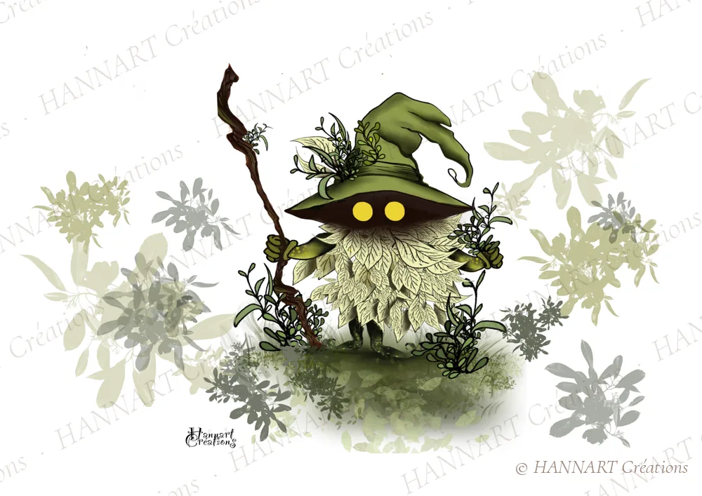Le lutin des bois – illustration HANNART Créations