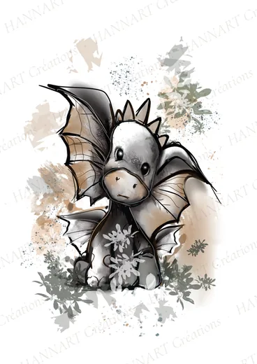 Le petit dragon – illustration HANNART