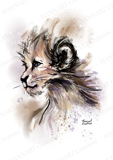 Le petit lion – illustration HANNART
