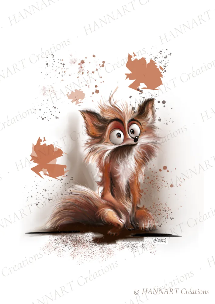Le renard – illustration HANNART Créations
