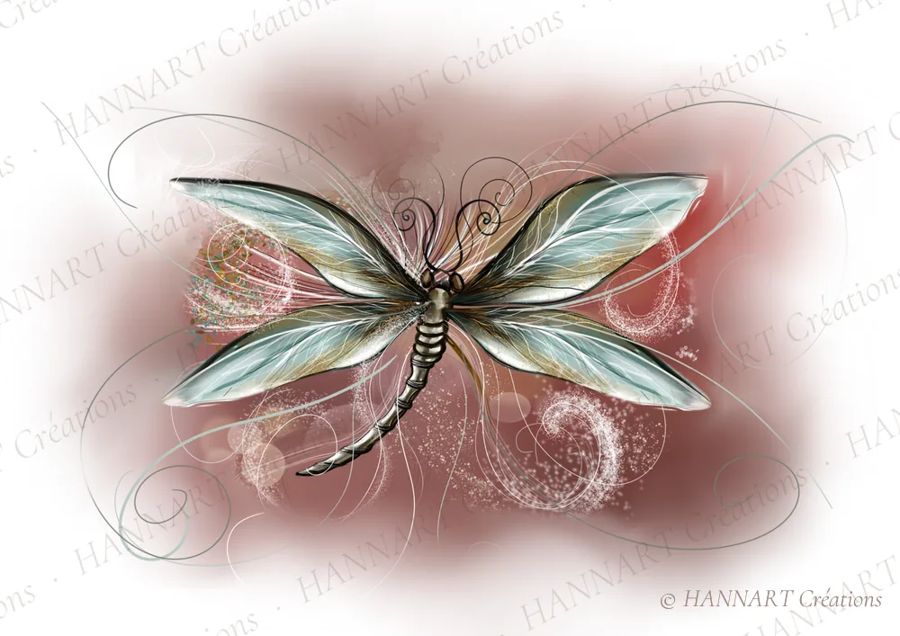 Libellule – illustration HANNART Créations