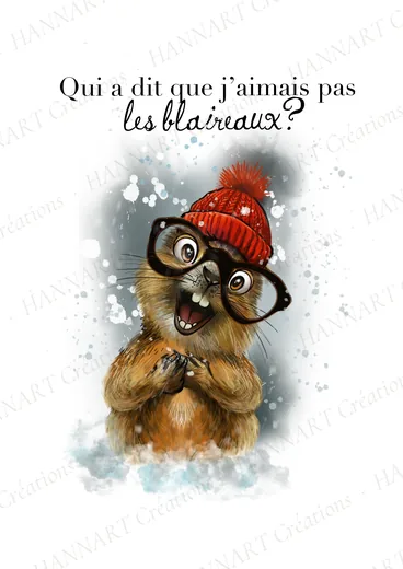Marmotte et le blaireau – illustration HANNART