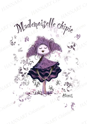 Melle chipie – illustration HANNART