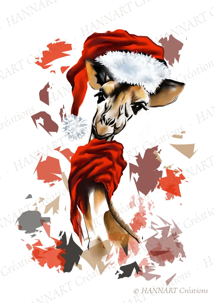 Melle Lola en Noël – illustration HANNART Créations