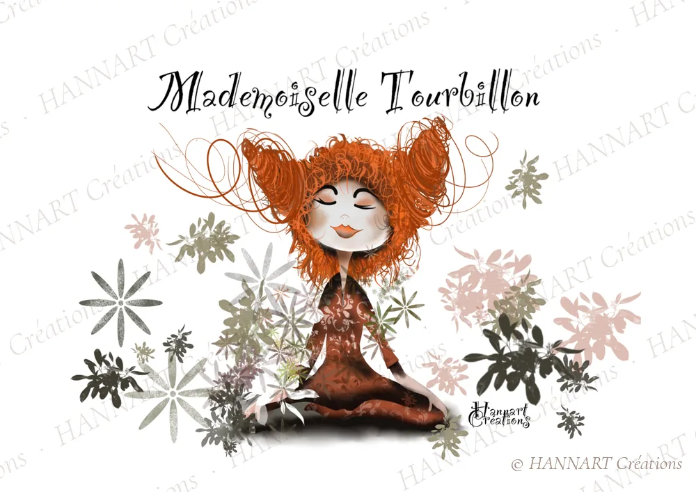Melle tourbillon – illustration HANNART Créations