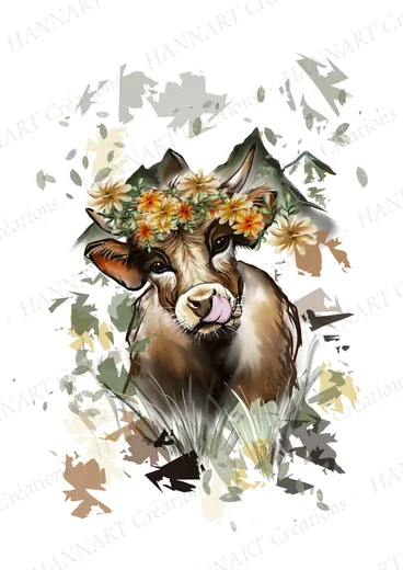Melle vache – illustration HANNART