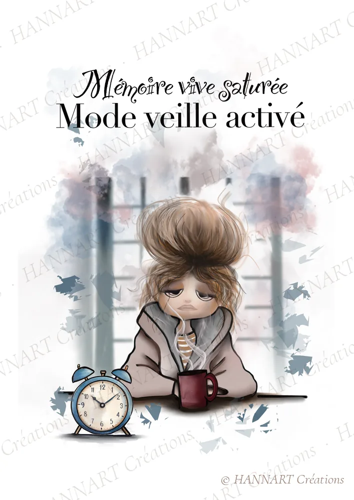 Mémoire vive saturée – illustration HANNART Créations