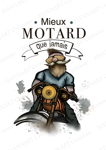 Mieux motard que jamais – illustration HANNART