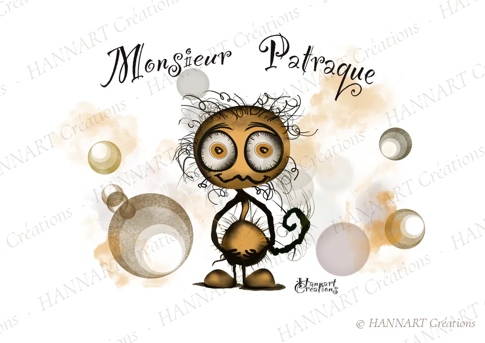 Monsieur patraque – illustration HANNART Créations