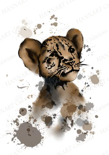 Paco le lionceau – illustration HANNART