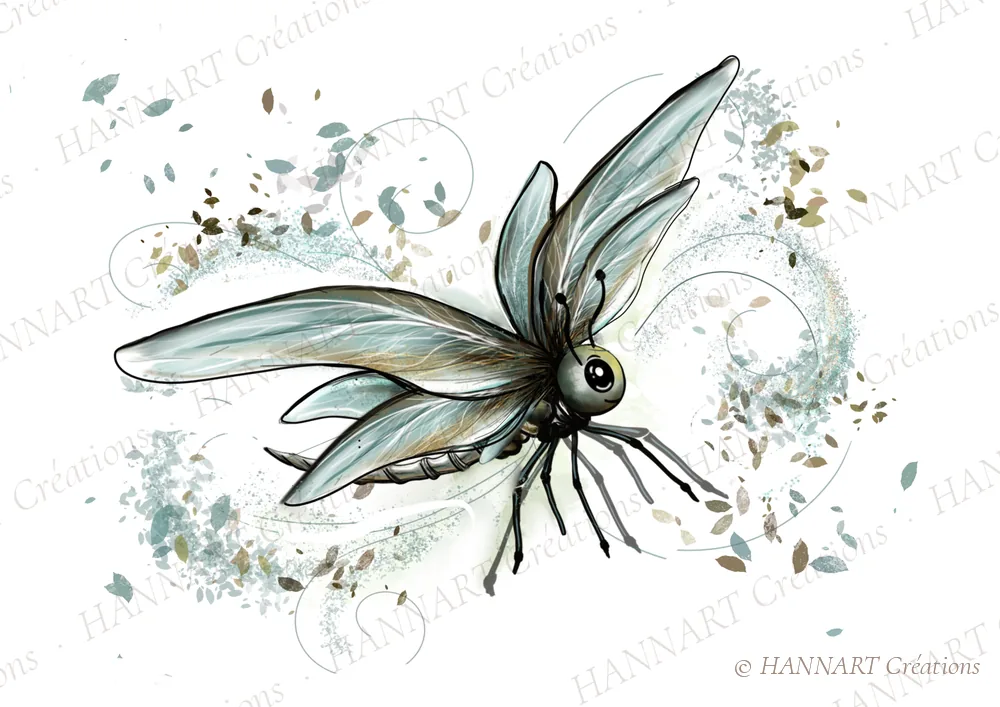 petite libellule – illustration HANNART Créations