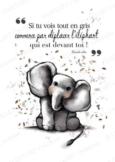 Si tu vois tout en gris – illustration HANNART