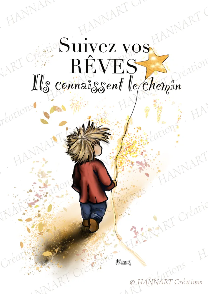 Suivez vos rêves – illustration HANNART Créations