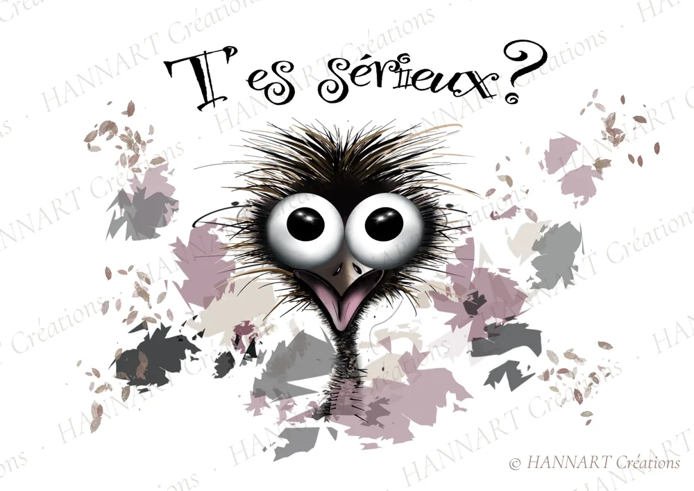T'es serieux? – illustration HANNART Créations