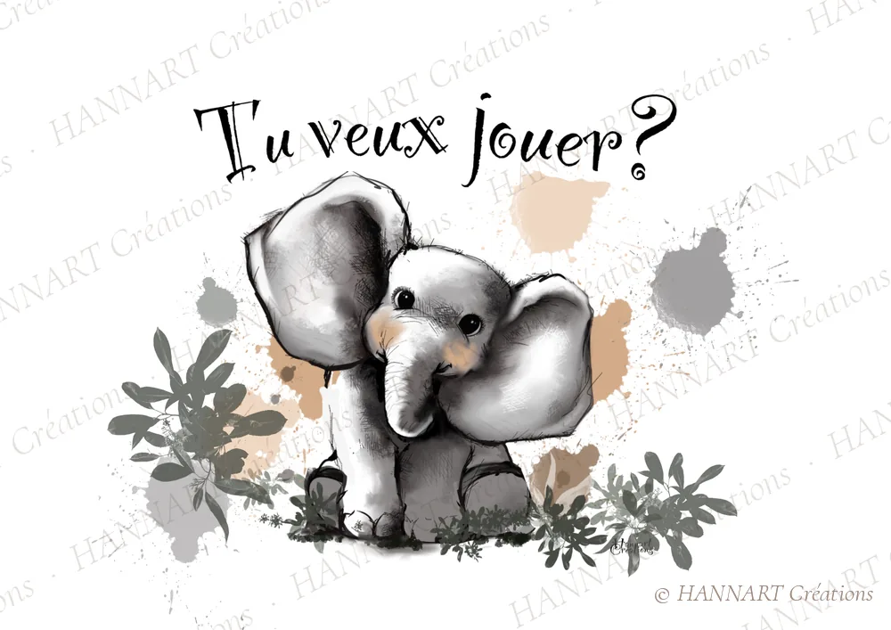 Tu veux jouer – illustration HANNART Créations