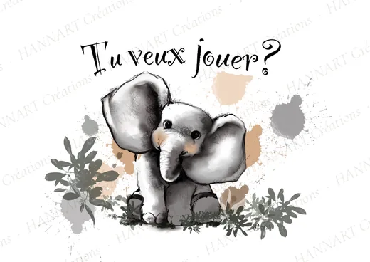 Tu veux jouer – illustration HANNART