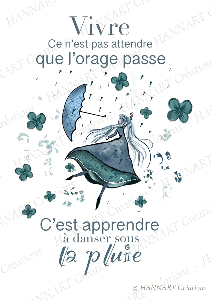 Vivre ce n'est pas attendre – illustration HANNART Créations
